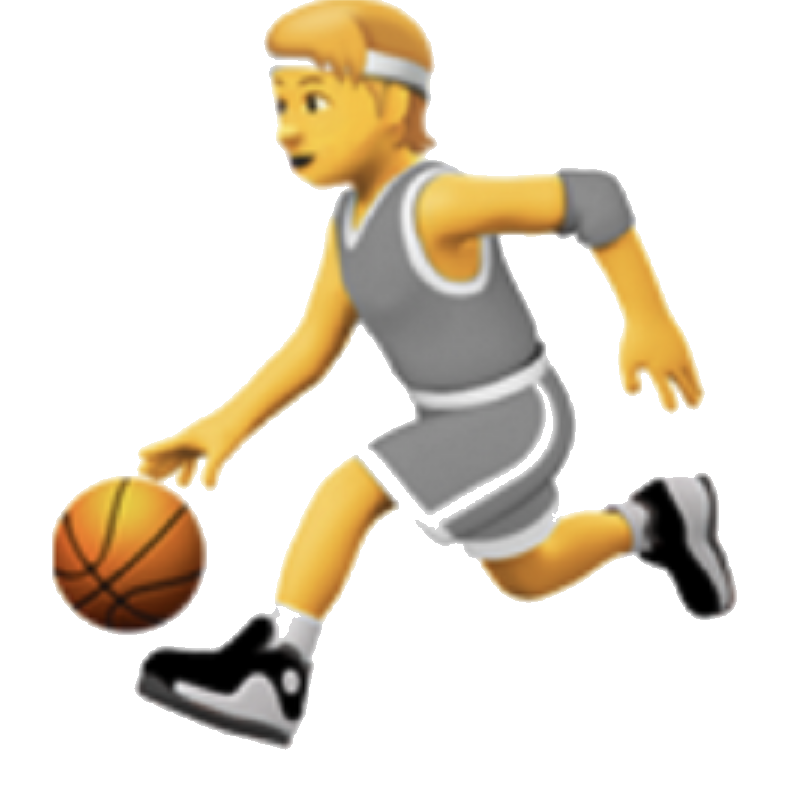 Person dribbling a basketball