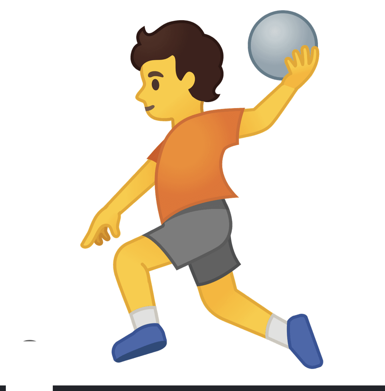 Person throwing a dodgeball