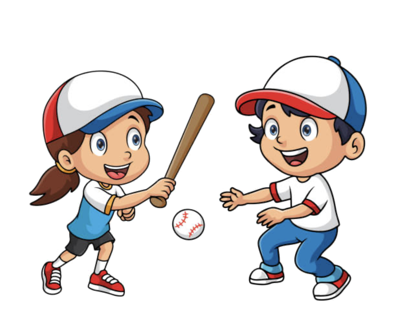 Kids playing baseball