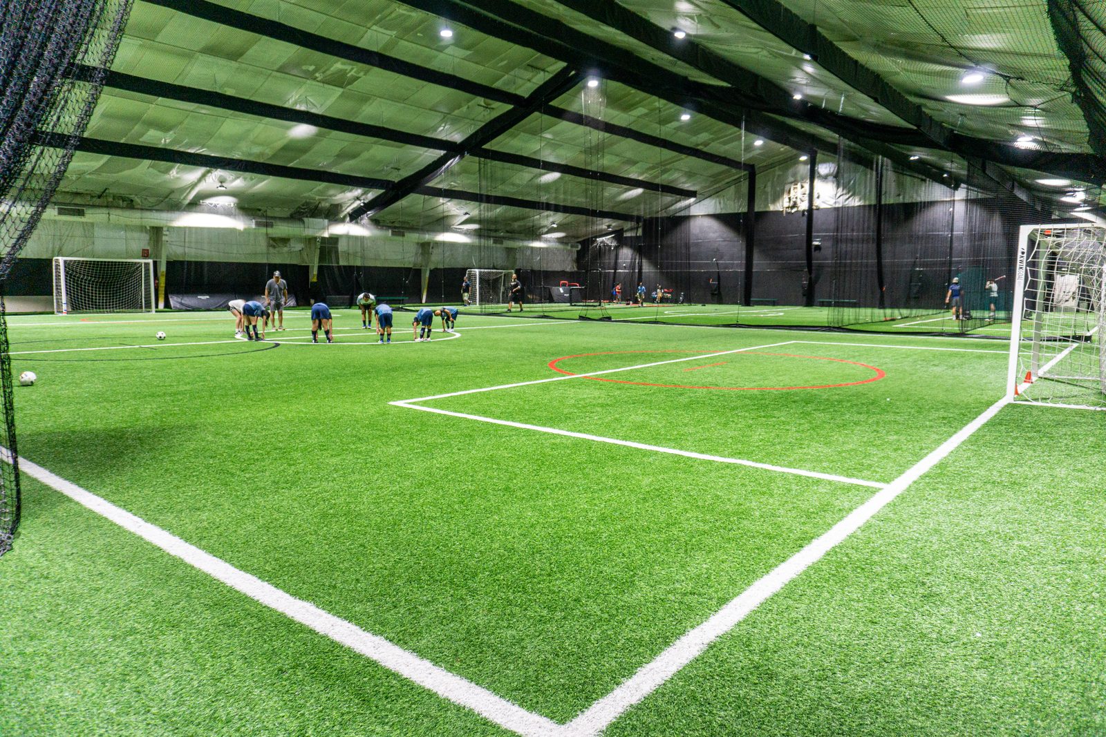 Indoor turf field set up for events at East Coast Sports and Fitness in Yorktown Heights, NY